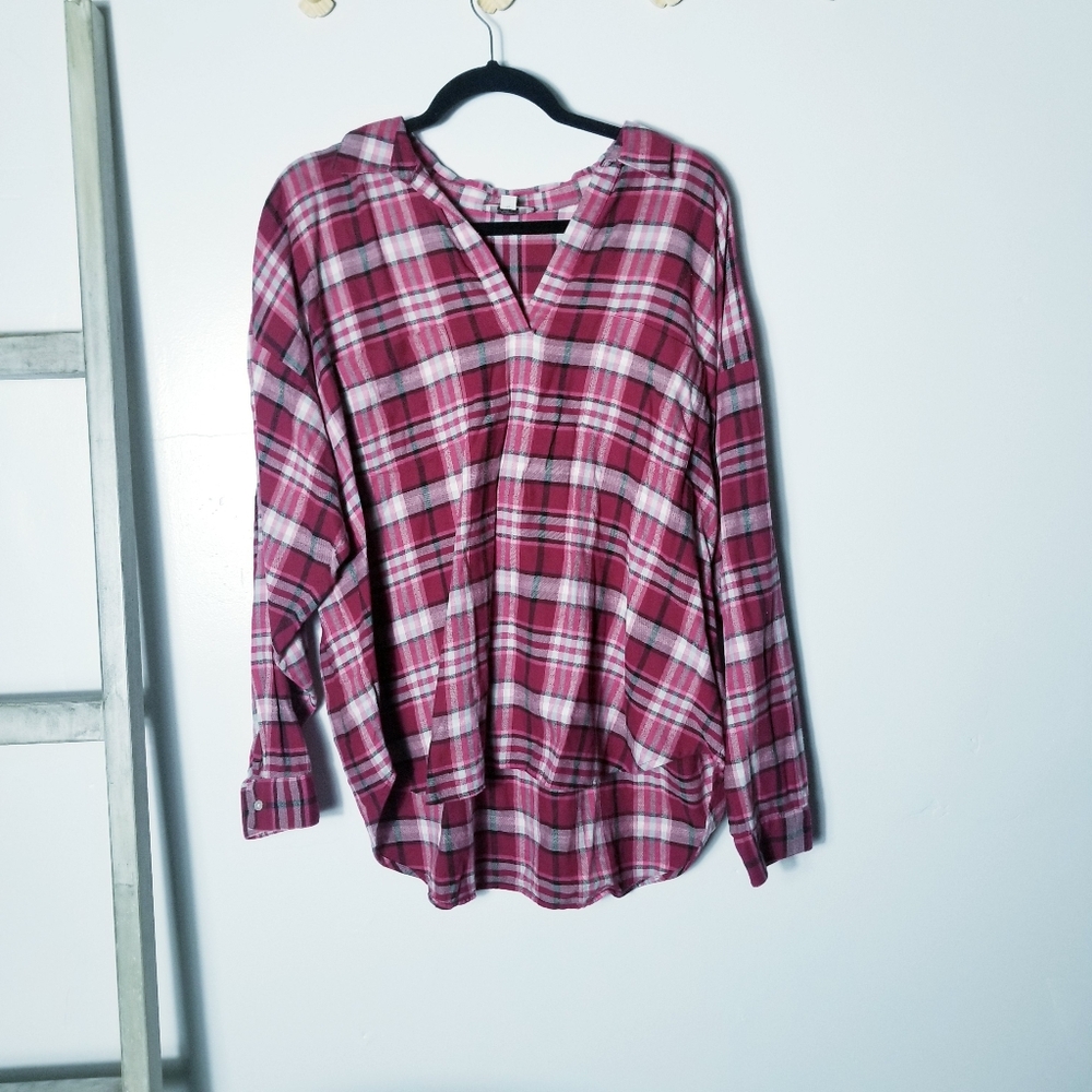 LOFT OUTLET COTTON V-NECK PULLOVER SIZE XL